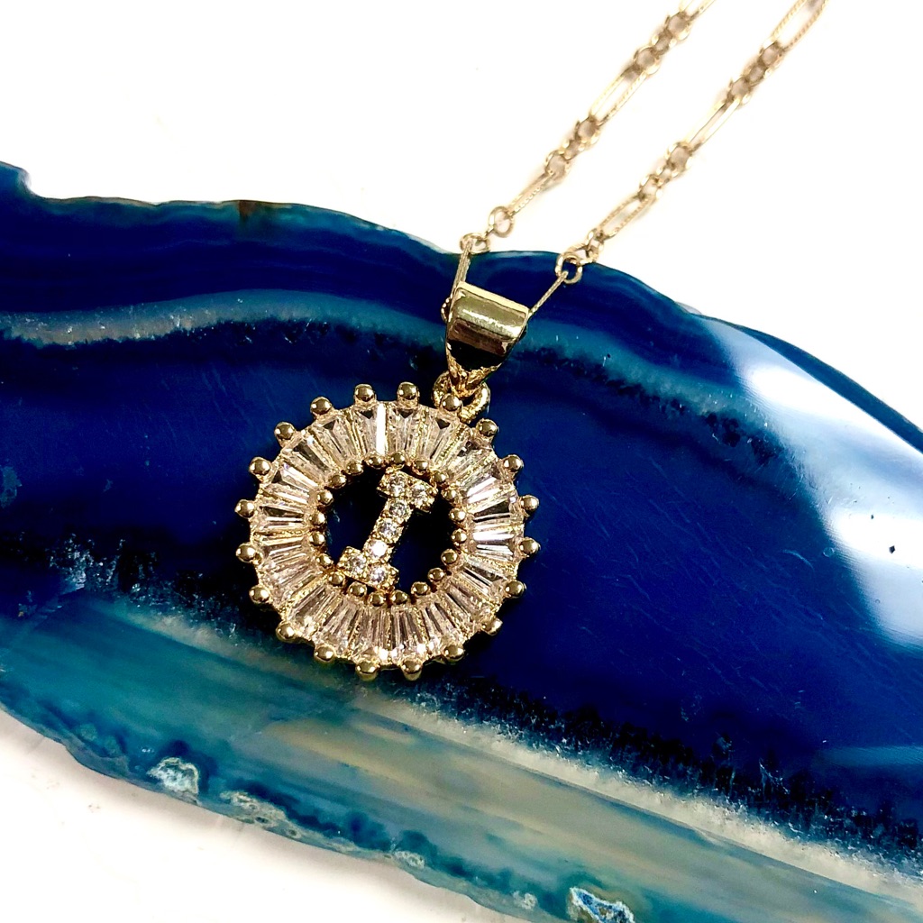 Initial I Necklace, Letter I, Personalized I, Boho